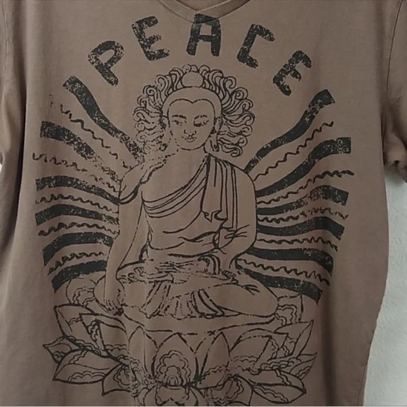 Foreign Exchange Peace Graphic Short Sleeve T-shirt Women’s Size Large - Picture 2 of 6